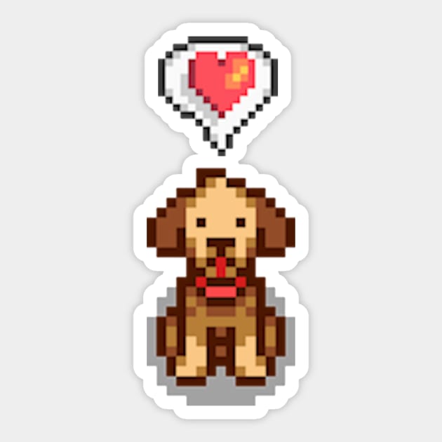 Stardew Valley Happy Dog 3 Sticker by r9440